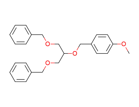 Molecular Structure of 154492-49-6 (Benzene,
1-methoxy-4-[[2-(phenylmethoxy)-1-[(phenylmethoxy)methyl]ethoxy]meth
yl]-)