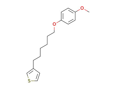 Molecular Structure of 125878-86-6 (Thiophene, 3-[6-(4-methoxyphenoxy)hexyl]-)