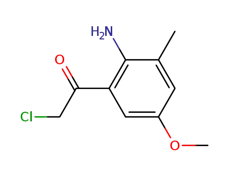 Molecular Structure of 74798-63-3 (Ethanone, 1-(2-amino-5-methoxy-3-methylphenyl)-2-chloro- (9CI))