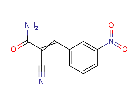Molecular Structure of 55629-53-3 (2-cyano-3-(3-nitrophenyl)prop-2-enamide)