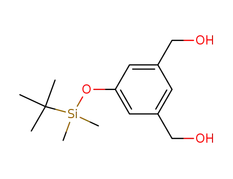 Molecular Structure of 182629-25-0 (5-{[(1,1-dimethylethyl)dimethylsilyl]oxy}benzene-1,3-dimethanol)