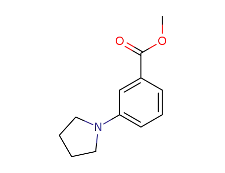 Molecular Structure of 186086-71-5 (3-PYRROLIDIN-1-YL-BENZOIC ACID METHYL ESTER)