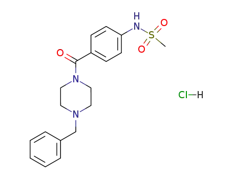1-<4-<(methylsulfonyl)amino>benzoyl>-4-(phenylmethyl)piperazine hydrochloride