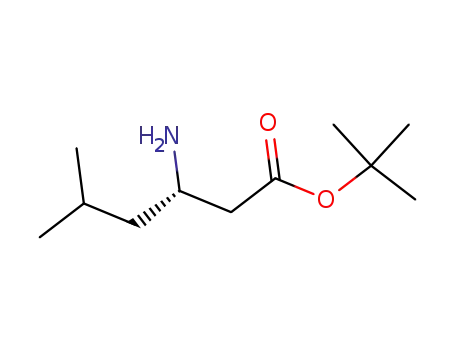 Molecular Structure of 166023-30-9 (TERT-BUTYL (3S)-3-AMINO-5-METHYLHEXANOATE, 97)