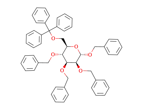 Molecular Structure of 78561-22-5 (6-O-Trityl-1,2,3,4-tetra-O-benzyl-α-D-mannopyranose)