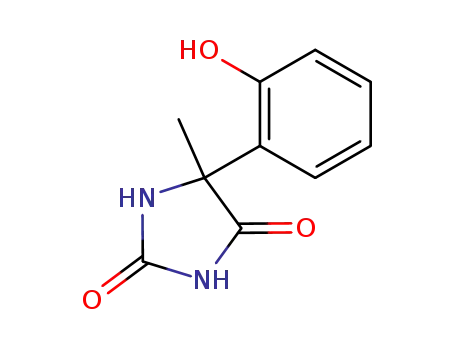 Molecular Structure of 7399-34-0 (5-(2-hydroxy-phenyl)-5-methyl-imidazolidine-2,4-dione)