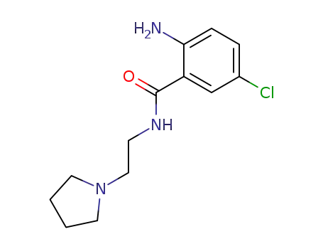 Molecular Structure of 159794-23-7 (2-amino-5-chloro-N-[2-(1-pyrrolidinyl)ethyl]benzamide)
