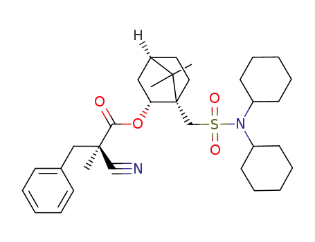 (2R)-(1S,2R,4R)-10-(Dicyclohexylsulfamoyl)isobornyl 2-cyano-2-methyl-3-phenylpropanoate