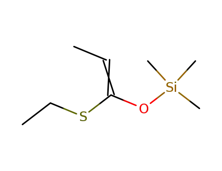 Molecular Structure of 130535-66-9 (Silane, [[1-(ethylthio)-1-propenyl]oxy]trimethyl-)