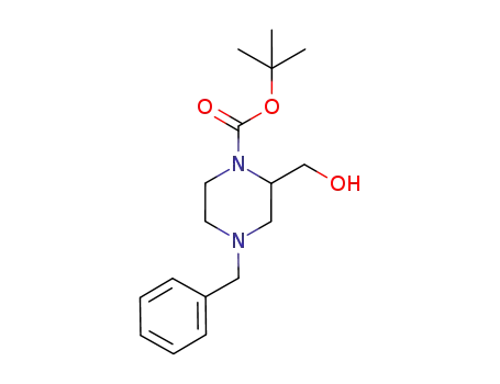 Molecular Structure of 936553-15-0 (tert-Butyl4-benzyl-2-(hydroxymethyl)piperazine-1-carboxylate)