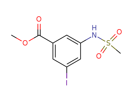 Benzoic acid, 3-iodo-5-[(methylsulfonyl)amino]-, methyl ester