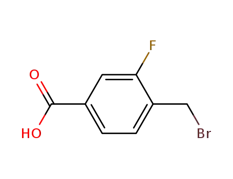 Molecular Structure of 361456-46-4 (4-(Bromomethyl)-3-fluorobenzoicacid)