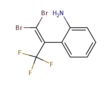 Molecular Structure of 863870-47-7 (2-(2,2-dibromo-1-(trifluoromethyl)vinyl)-phenylamine)