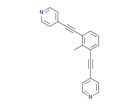 Molecular Structure of 865756-45-2 (Pyridine, 4,4'-[(2-methyl-1,3-phenylene)di-2,1-ethynediyl]bis-)