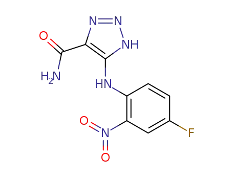 5-(4-fluoro-2-nitro-phenylamino)-1<i>H</i>-[1,2,3]triazole-4-carboxylic acid amide
