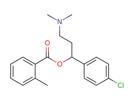 Molecular Structure of 885672-64-0 (Benzoic acid, 2-methyl-, 1-(4-chlorophenyl)-3-(dimethylamino)propyl
ester)