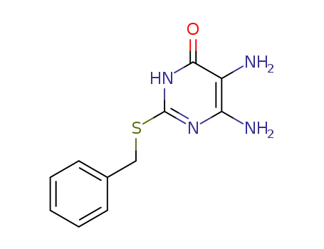 4(1H)-Pyrimidinone, 5,6-diamino-2-[(phenylmethyl)thio]-
