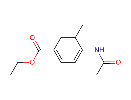 Benzoic acid, 4-(acetylamino)-3-methyl-, ethyl ester (9CI)