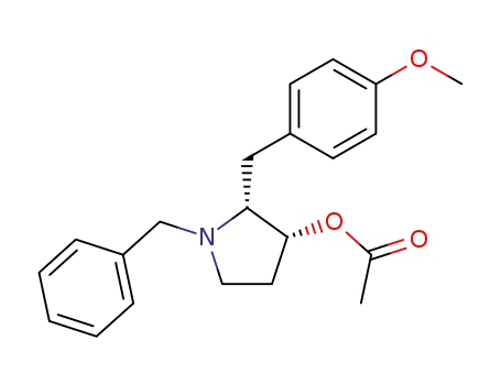 3-Pyrrolidinol, 2-[(4-methoxyphenyl)methyl]-1-(phenylmethyl)-, acetate
(ester), (2R,3R)-