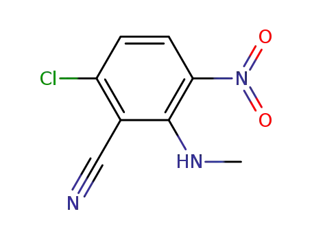 Molecular Structure of 333458-39-2 (6-chloro-2-methylamino-3-nitrobenzonitrile)