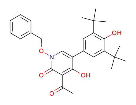 3-acetyl-N-benzyloxy-5-[3,5-di-tert-butyl-4-hydroxyphenyl]-4-hydroxy-2(1H)-pyridone