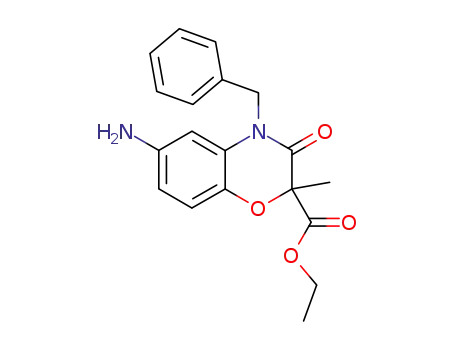 2H-1,4-Benzoxazine-2-carboxylic acid,
6-amino-3,4-dihydro-2-methyl-3-oxo-4-(phenylmethyl)-, ethyl ester