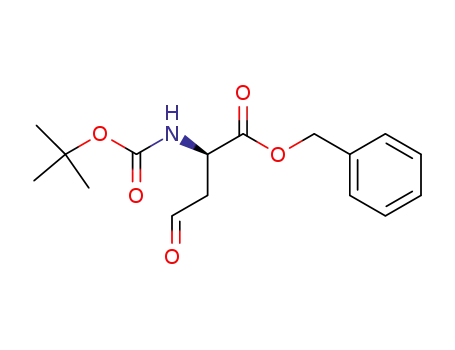 Molecular Structure of 134676-02-1 (Butanoicacid, 2-[[(1,1-dimethylethoxy)carbonyl]amino]-4-oxo-, phenylmethyl ester, (2R)-)