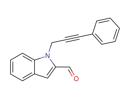 Molecular Structure of 600727-40-0 (1H-Indole-2-carboxaldehyde, 1-(3-phenyl-2-propynyl)-)