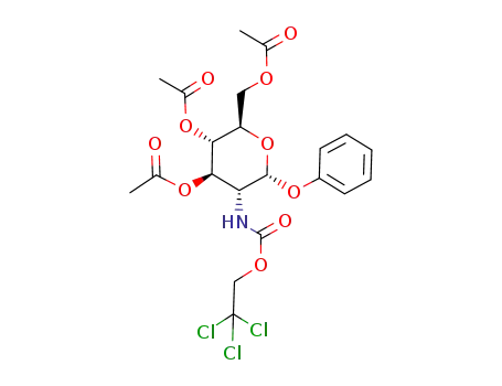 (2R,3S,4R,5R,6R)-2-(acetoxymethyl)-6-phenoxy-5-((2,2,2-trichloroethoxy)carbonylamino)tetrahydro-2H-pyran-3,4-diyl diacetate
