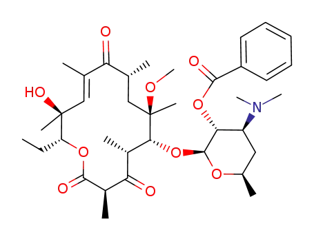 Benzoic acid (2S,3R,4S,6R)-4-dimethylamino-2-((E)-(3R,5R,6R,7R,9R,13S,14R)-14-ethyl-13-hydroxy-7-methoxy-3,5,7,9,11,13-hexamethyl-2,4,10-trioxo-oxacyclotetradec-11-en-6-yloxy)-6-methyl-tetrahydro-pyran-3-yl ester