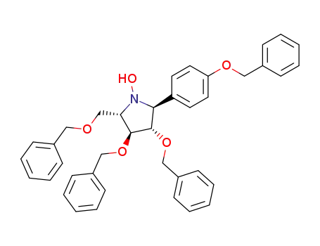 Pyrrolidine,
1-hydroxy-3,4-bis(phenylmethoxy)-2-[(phenylmethoxy)methyl]-5-[4-(phen
ylmethoxy)phenyl]-, (2S,3S,4S,5S)-