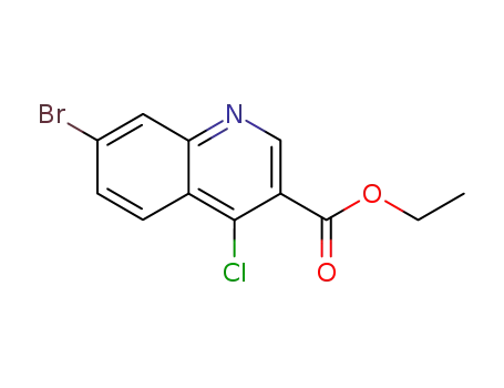 Molecular Structure of 206257-41-2 (7-BROMO-4-CHLORO-QUINOLINE-3-CARBOXYLIC ACID ETHYL ESTER)