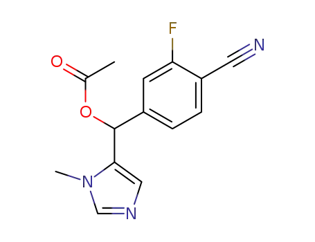 acetic acid (4-cyano-3-fluorophenyl)(3-methyl-3H-imidazol-4-yl)methyl ester