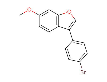 Molecular Structure of 192443-38-2 (Benzofuran, 3-(4-bromophenyl)-6-methoxy-)