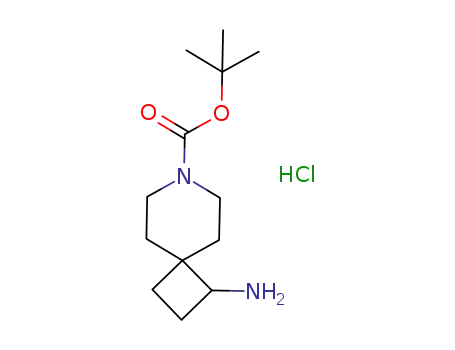 Molecular Structure of 1100748-78-4 (tert-butyl 1-aMino-7-azaspiro[3.5]nonane-7-carboxylate HCl)