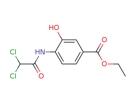 Molecular Structure of 852233-80-8 (ethyl 4-[(2,2-dichloroacetyl)amino]-3-hydroxybanzoate)