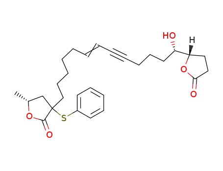 (5R)-3-[(S)-13-hydroxy-13-((S)-5-oxotetrahydrofuran-2-yl)tridec-6-en-8-ynyl]-5-methyl-3-(phenylsulfanyl)dihydrofuran-2-one