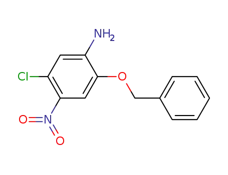 Molecular Structure of 118534-36-4 (Benzenamine, 5-chloro-4-nitro-2-(phenylmethoxy)-)