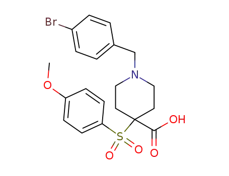 4-Piperidinecarboxylic acid,
1-[(4-bromophenyl)methyl]-4-[(4-methoxyphenyl)sulfonyl]-