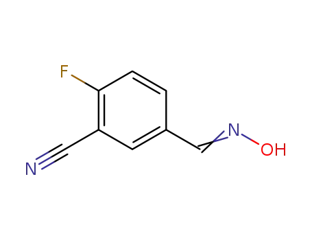 Molecular Structure of 218301-30-5 (Benzonitrile, 2-fluoro-5-[(hydroxyimino)methyl]-)