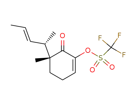 Trifluoro-methanesulfonic acid (R)-5-methyl-5-((E)-(S)-1-methyl-but-2-enyl)-6-oxo-cyclohex-1-enyl ester