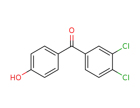 Molecular Structure of 60013-02-7 (3,4-Dichloro-4'-hydroxybenzophenone)
