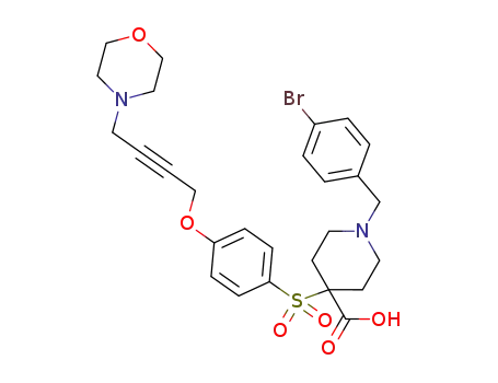 4-Piperidinecarboxylic acid,
1-[(4-bromophenyl)methyl]-4-[[4-[[4-(4-morpholinyl)-2-butynyl]oxy]phenyl]
sulfonyl]-