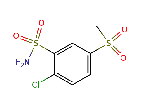 Molecular Structure of 3544-47-6 (2-CHLORO-5-METHANESULFONYL-BENZENESULFONAMIDE)