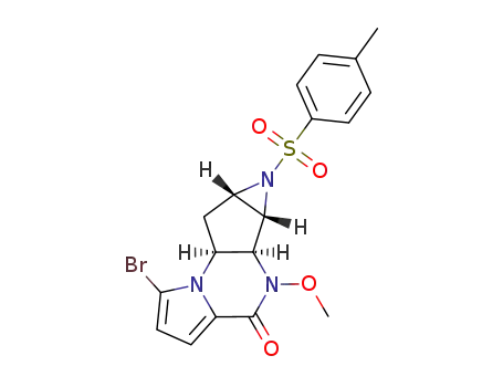 1-bromo-5-methoxy-6-(toluene-4-sulfonyl)-5a,5b,6,6a,7,7a-hexahydro-5<i>H</i>-5,6,7b-triaza-cyclopropa[<i>b</i>]-<i>as</i>-indacen-4-one