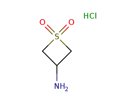 Molecular Structure of 1422344-24-8 (3-Aminothietane 1,1-Dioxide Hydrochloride)