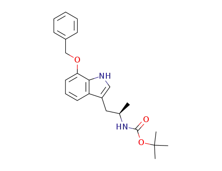 Carbamic acid,
[(1R)-1-methyl-2-[7-(phenylmethoxy)-1H-indol-3-yl]ethyl]-,
1,1-dimethylethyl ester