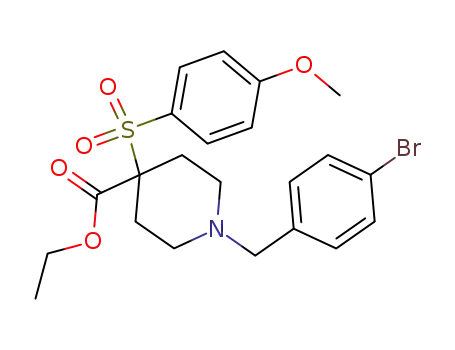 4-Piperidinecarboxylic acid,
1-[(4-bromophenyl)methyl]-4-[(4-methoxyphenyl)sulfonyl]-, ethyl ester