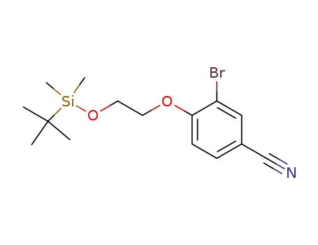 Molecular Structure of 325147-51-1 (2-(2-bromo-4-cyanophenoxy)-1-(tert-butyldimethylsiloxy)-ethane)