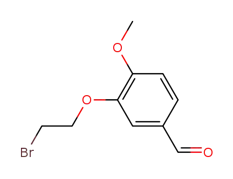 Molecular Structure of 219685-46-8 (Benzaldehyde, 3-(2-bromoethoxy)-4-methoxy-)